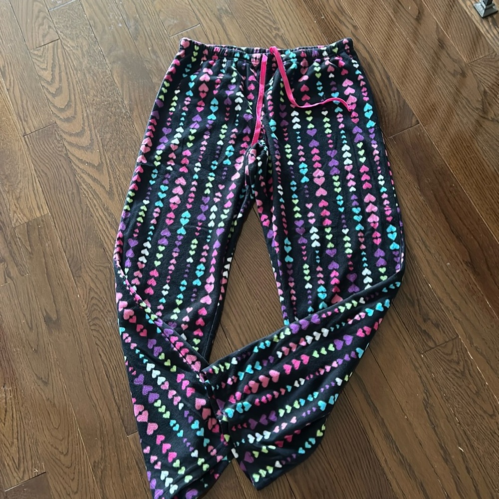 St Eve Fleece Heart Pajama Pants- Size M - NWOT